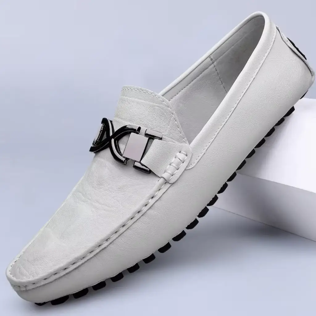 mocassim sapato masculino branco